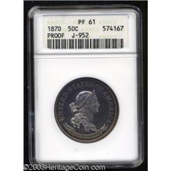 1870 50C Standard Silver Half Dollar, Judd-952, Pollock-1095, R.7, PR61 ANACS.