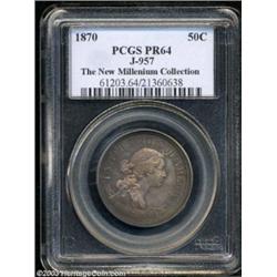 1870 50C Standard Silver Half Dollar, Judd-957, Pollock-1108, R.6, PR64 PCGS.