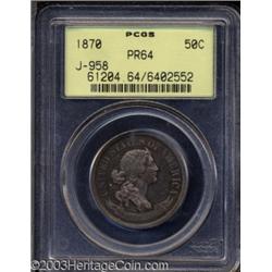 1870 50C Standard Silver Half Dollar, Judd-958, Pollock-1109, R.7, PR64 PCGS.
