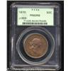 Image 1 : 1870 50C Standard Silver Half Dollar, Judd-989, Pollock-1118, R.7, PR60 Red and Brown PCGS.