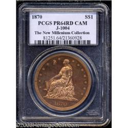 1870 $1 Dollar, Judd-1004, Pollock-1136, R.7, PR64 Red Cameo PCGS.