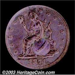 1871 10C Ten Cents, Judd-1084, Pollock-1220, R.7, PR64 NGC.