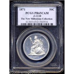 1871 50C Half Dollar, Judd-1110, Pollock-1246, R.8, PR65 Cameo PCGS.