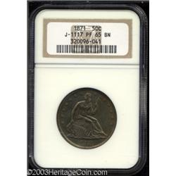 1871 50C Half Dollar, Judd-1117, Pollock-1253, R.7, PR65 Brown NGC.