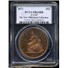Image 1 : 1871 $1 One Dollar, Judd-1147, Pollock-1289, R.6-7, PR64 Red and Brown PCGS.