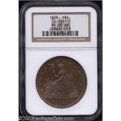 1873 T$1 Trade Dollar, Judd-1317, Pollock-1460, R.7, PR65 Brown NGC.