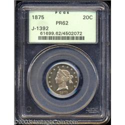 1875 20C Sailor Head Twenty Cents, Judd-1392, Pollock-1535, R.6, PR62 PCGS.