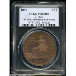 1875 T$1 Trade Dollar, Judd-1430, Pollock-1573, R.7, PR65 Red and Brown PCGS.