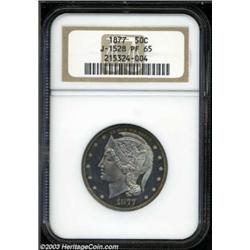 1877 50C Half Dollar, Judd-1528, Pollock-1696, R.7, PR65 NGC.