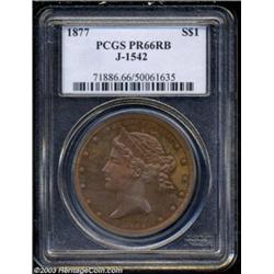1877 $1 Sailor Head Dollar, Judd-1542, Pollock-1715, R.7, PR66 Red and Brown PCGS.