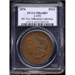 1878 PS$1 Morgan Dollar, Judd-1551, Pollock-1724, R.7, PR64 Brown PCGS..