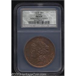 1878 $1 Dollar, Judd-1555, Pollock-1734, R.7, PR60 Details, Improperly Cleaned, NCS.