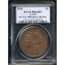 1878 $1 Dollar, Judd-1555, Pollock-1742, R.7, PR62 Brown PCGS.