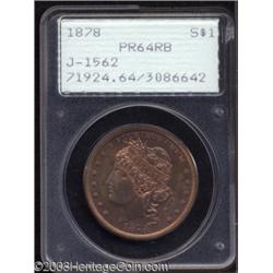 1878 $1 Goloid Dollar, Judd-1562, Pollock-1753, R.6-7, PR64 Red and Brown PCGS.