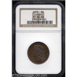 1878 $5 Five Dollar, Judd-1574, Pollock-1766, R.6, PR66 Brown NGC.