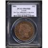 Image 1 : 1880 $1 Metric Dollar, Judd-1646, Pollock-1846, R.7, PR65 Red and Brown PCGS.