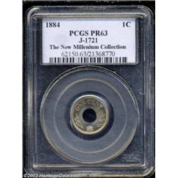 1884 1C One Cent, Judd-1721, Pollock-1929, R.6, PR63 PCGS.