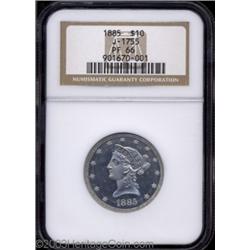 1885 $10 Ten Dollar, Judd-1755, Pollock-1968, R.7-8, PR66 NGC.