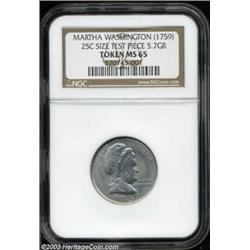 1965 (1759 dated) Martha Washington Quarter-Sized Medalet, Judd-2116, Low R.7, MS MS65 NGC.