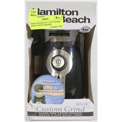 HAMILTON BEACH 15 CUP CUSTOM GRIND COFFEE GRINDER