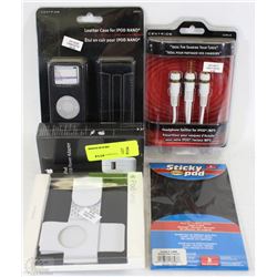 NEW IPOD USB POWER ADAPTOR, HEADPHONE SPLITTER,