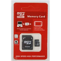 NEW 32 GB MICRO SD CARD WITH ADAPTOR
