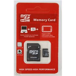 NEW 32 GB MICRO SD CARD WITH ADAPTOR