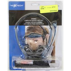 NEW NEXTECH STEREO COMPUTER HEADSET WITH MIC