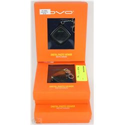 LOT OF 3 DIGITAL PHOTO VIEWER KEY CHAINS