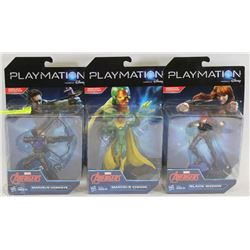 LOT OF 3 PLAYMATION MARVEL AVENGERS FIGURES