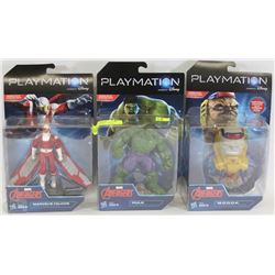 LOT OF 3 PLAYMATION MARVEL AVENGERS FIGURES