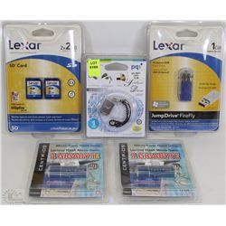 LOT OF 5 USB STORAGE DEVICES