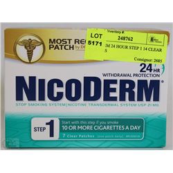 NICODERM 24 HOUR STEP 1- 14 CLEAR PATCHES