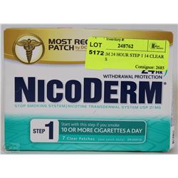 NICODERM 24 HOUR STEP 1- 14 CLEAR PATCHES