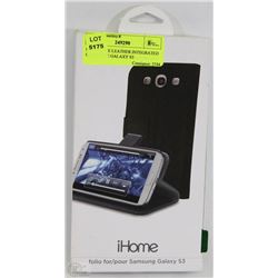 NEW iHOME LEATHER INTEGRATED COVER FOR GALAXY S3
