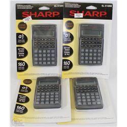 LOT OF 4 SHARP EL-510RB SCIENTIFIC CALCULATORS