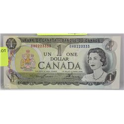 J) CANADIAN 1973 $1.00 BILL