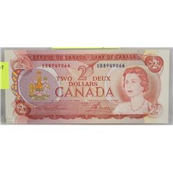 K) CANADIAN 1974 $2.00 BILL