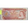 Image 1 : K) CANADIAN 1974 $2.00 BILL