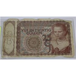 X) 1944 NETHERLAND 25 GULDEN