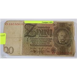 U) 1929 20 BERLIN MARK