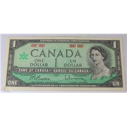 Z) 1867-1967 CANADIAN CENTENNIAL $1.00 BILL