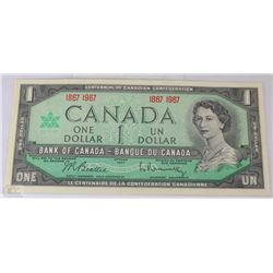 Z) 1867-1967 CANADIAN CENTENNIAL $1.00 BILL