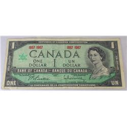 Z) 1867-1967 CANADIAN CENTENNIAL $1.00 BILL