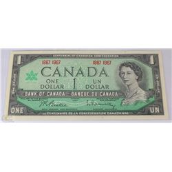 Z) 1867-1967 CANADIAN CENTENNIAL $1.00 BILL