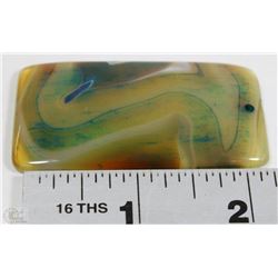 68) GREEN YELLOW AGATE PENDANT 120CT