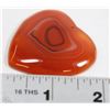Image 1 : 72) ORANGE HEART SHAPE AGATE PENDANT 113CT