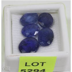 114) NATURAL BLUE SAPPHIRE 5PCS 17.5CT