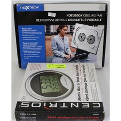 LOT WITH CENTRIOS ATOMIC WALL OR DESK ALARM CLOCK