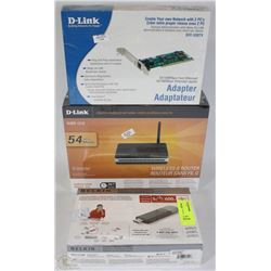 LOT WITH WIRELESS G USB NETWORK ADAPTOR,